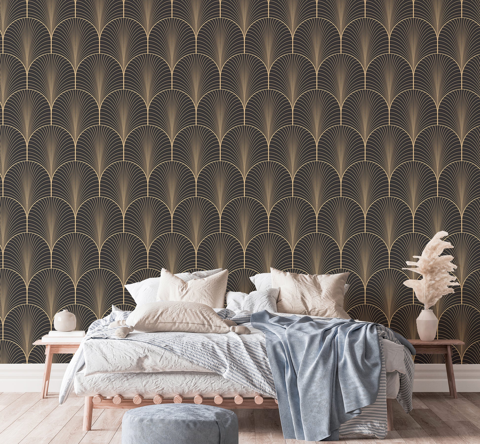 Retro-style antique palette Deco self-adhesive design.