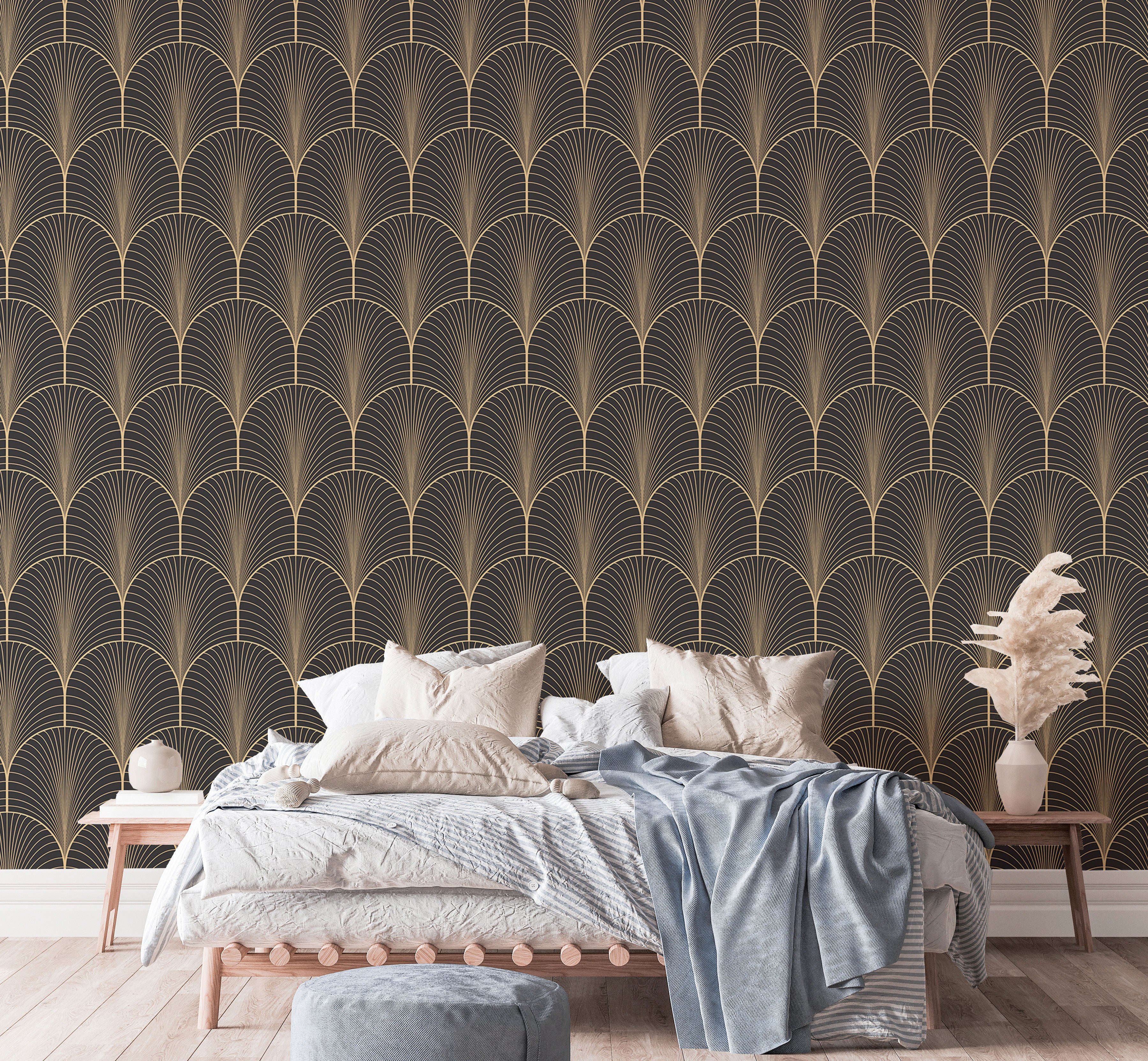 Retro-style antique palette Deco self-adhesive design.