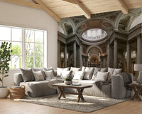Vintage architectural mural wallpaper
