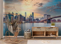 City Lights Manhattan Wall Mural for Rooms

