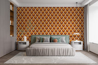Elegant modish twist wall design mural.
