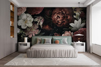 Elegant romantic blossom wallpaper mural.
