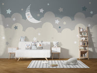 Childrens wallpaper featuring starry galaxies
