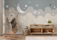 Fantasy star mural wallpaper for children
