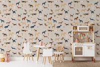 Dog lovers' wallpaper featuring a beige breed pattern
