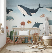 Coral reef underwater mural