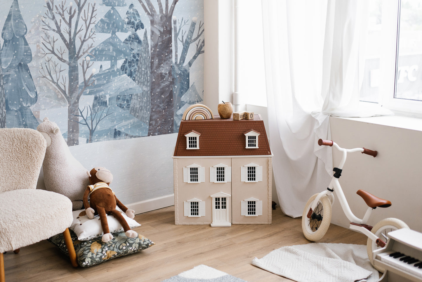 Snowy Trees Landscape Wall Mural