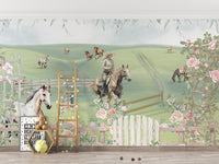 Horse Riding Adventure Wall Mural for a rustic vibe