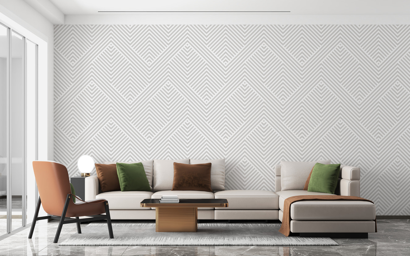 Minimalist light gray grid wallpaper design