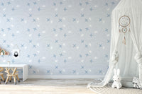 Soft blue wallpaper with minimalist style
