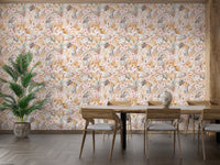 Decorative tropical watercolor leaves for walls.