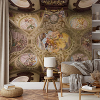 Historic European ceiling art wallpaper
