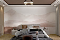 Painted mountains in a soft watercolor minimalist design