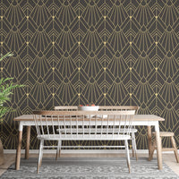 Contemporary geometric wallpaper for  rooms
