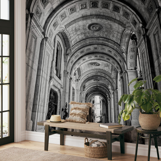 Ornate arch structure wall covering
