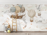 Dreamy Floating Animals Wallpaper Mural