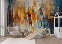 Dynamic multicolor abstract wallpaper for contemporary spaces