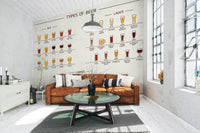 Classic wheat beer wallpaper mural design
