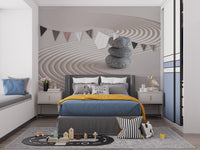 Artistic Zen garden mural for serene rooms
