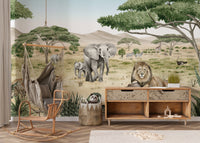 Nature-inspired Savannah Secret mural for interiors.
