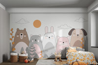 Fun and playful animal design for kids' walls