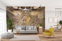 Elegant classical mural wallpaper for ceilings