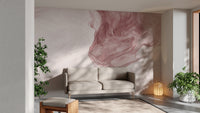Bold red watercolor abstract wallpaper for statement walls
