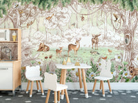 Forest friends wallpaper perfect for seasonal décor.

