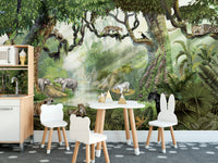 Jungle cats wallpaper perfect for nature-inspired décor.
