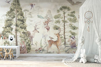 Tranquil mural featuring wildlife in balance