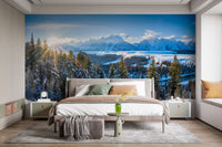 Winter majesty mural for cozy winter vibes.
