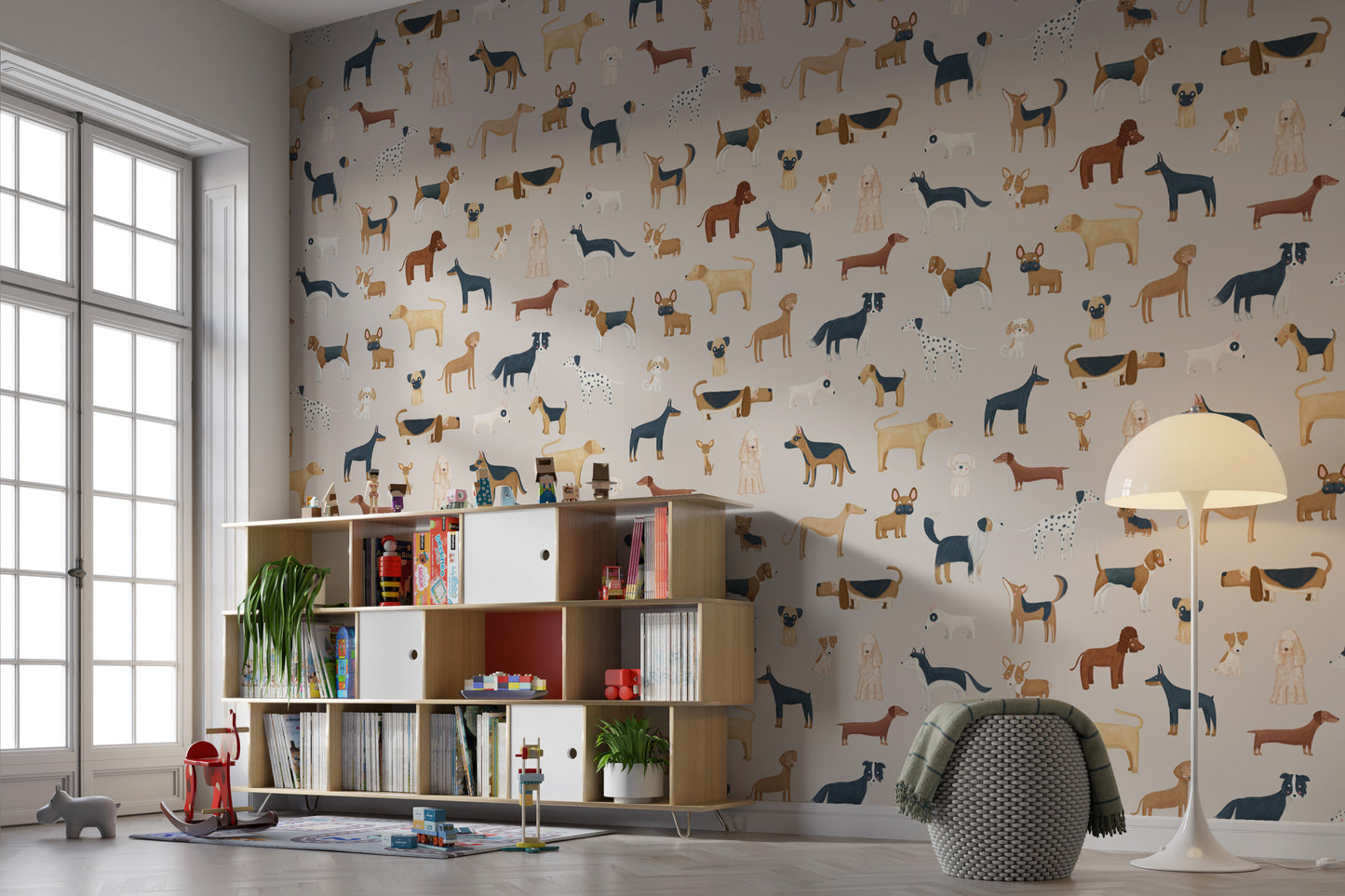 Assorted Dog Parade Wallpaper
