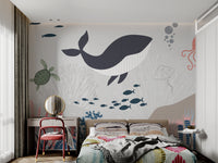 Charming underwater theme wallpaper for nurseries