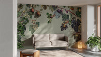 Beautiful vintage green fig tree mural for tranquil vibes