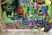 Vibrant graffiti wall art for urban themes
