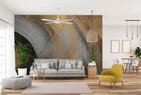 Luxurious swirl pattern mural wallpaper
