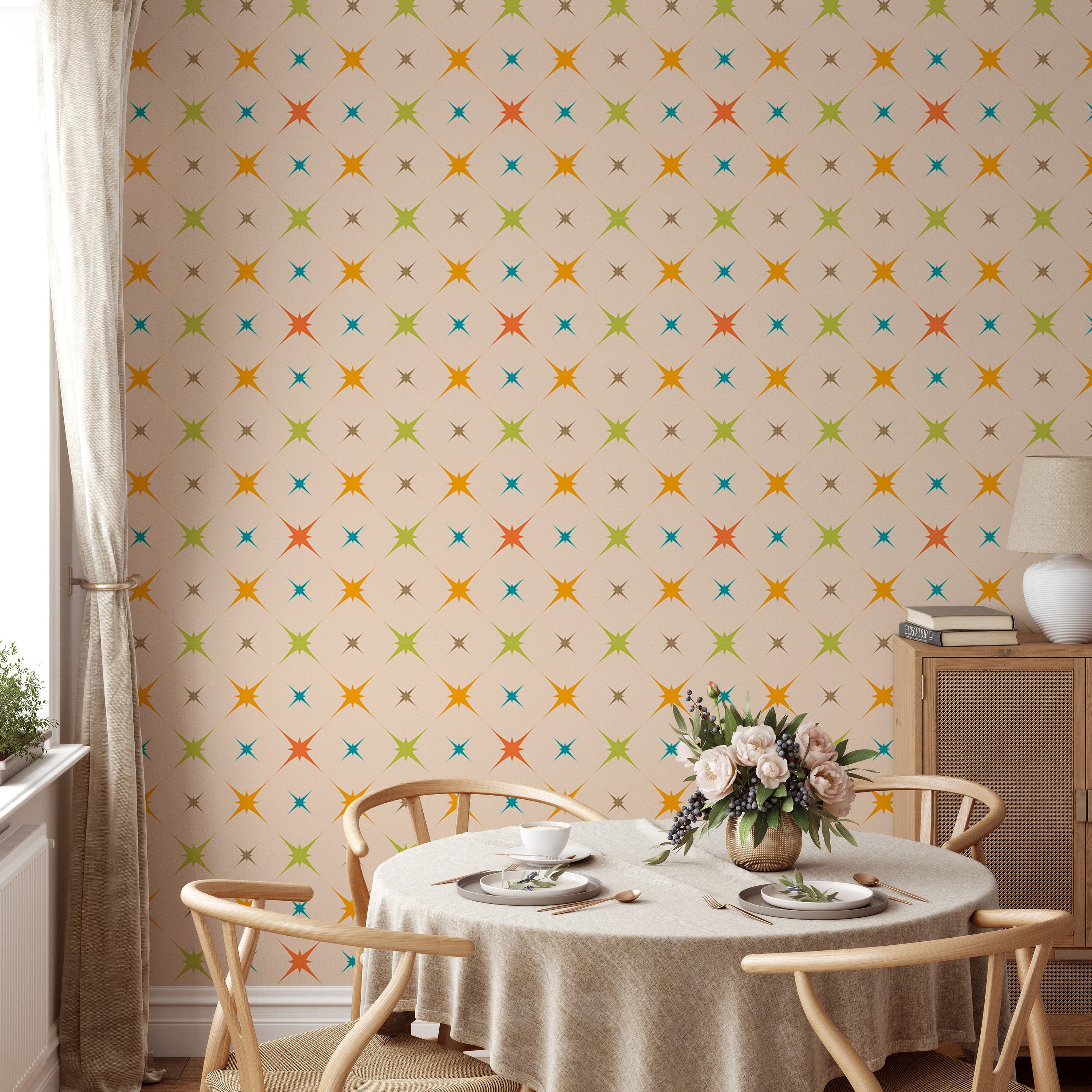 Classic Vintage Atomic Starburst Wall Print
