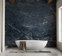 Dark marble mural for chic home spaces
