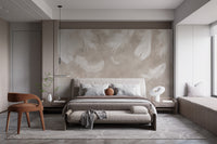 Ethereal feather wall mural for cozy spaces
