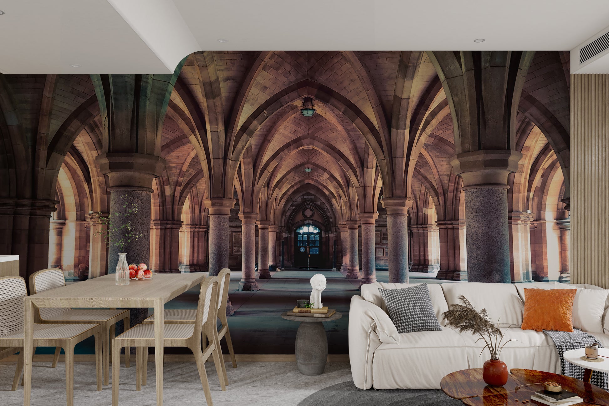 Ornate medieval archway wall decor
