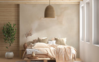 Subtle abstract beige ink mural for decor
