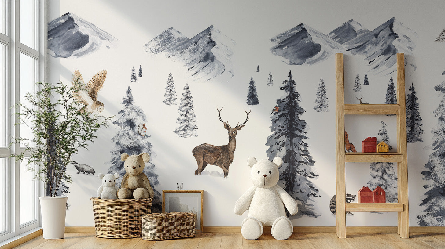 Winter Wonderland wallpaper for a festive wall makeover.
