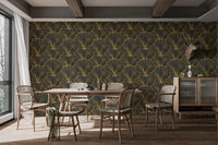 Black and Gold Geometric Wallpaper
