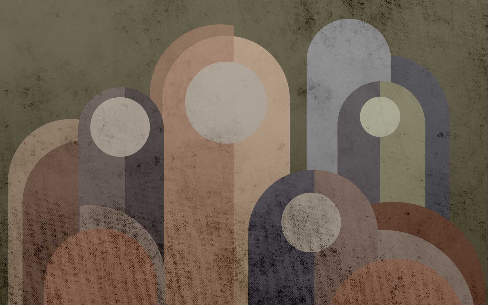 Modernist Abstract Mural Wallpaper