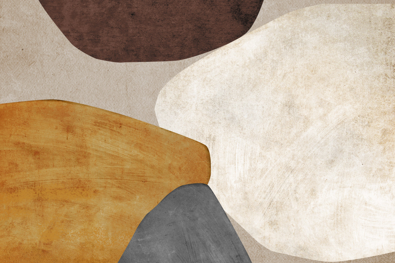Abstract Organic Shapes Wall Mural