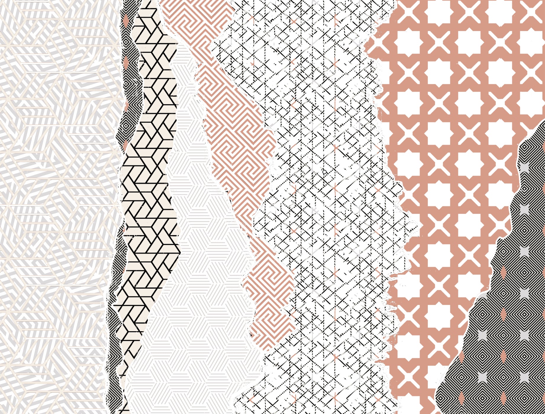 Dynamic Geometric Wall Mural