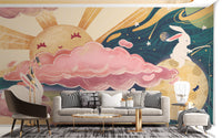 Sunset wall mural art
