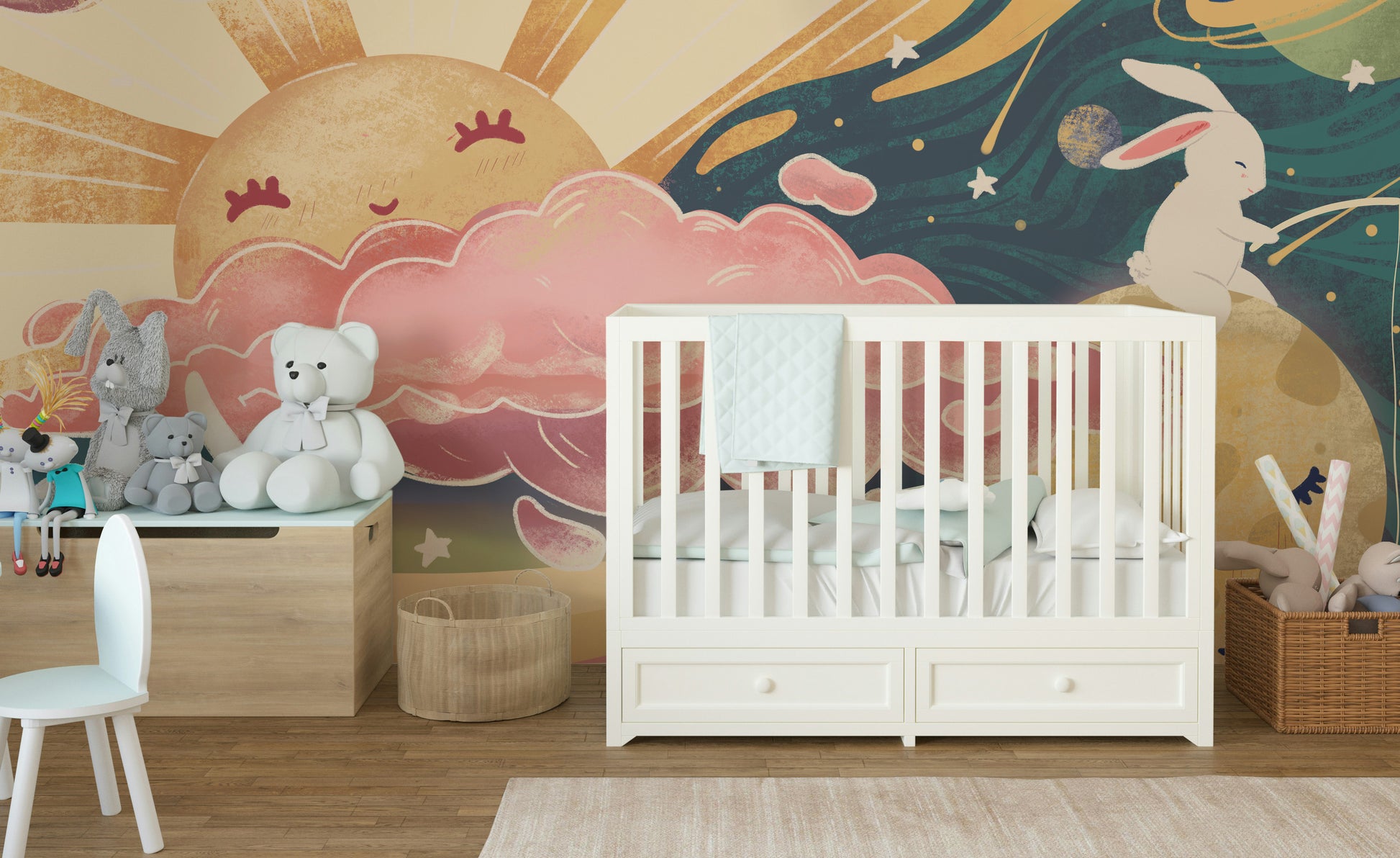 Sunset sky wallpaper mural
