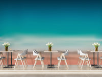 Blue and Pink Blurred Sea Ombre Wallpaper