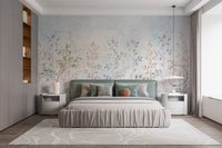 Lush Colorful Field Long Grass Mural for Bedrooms